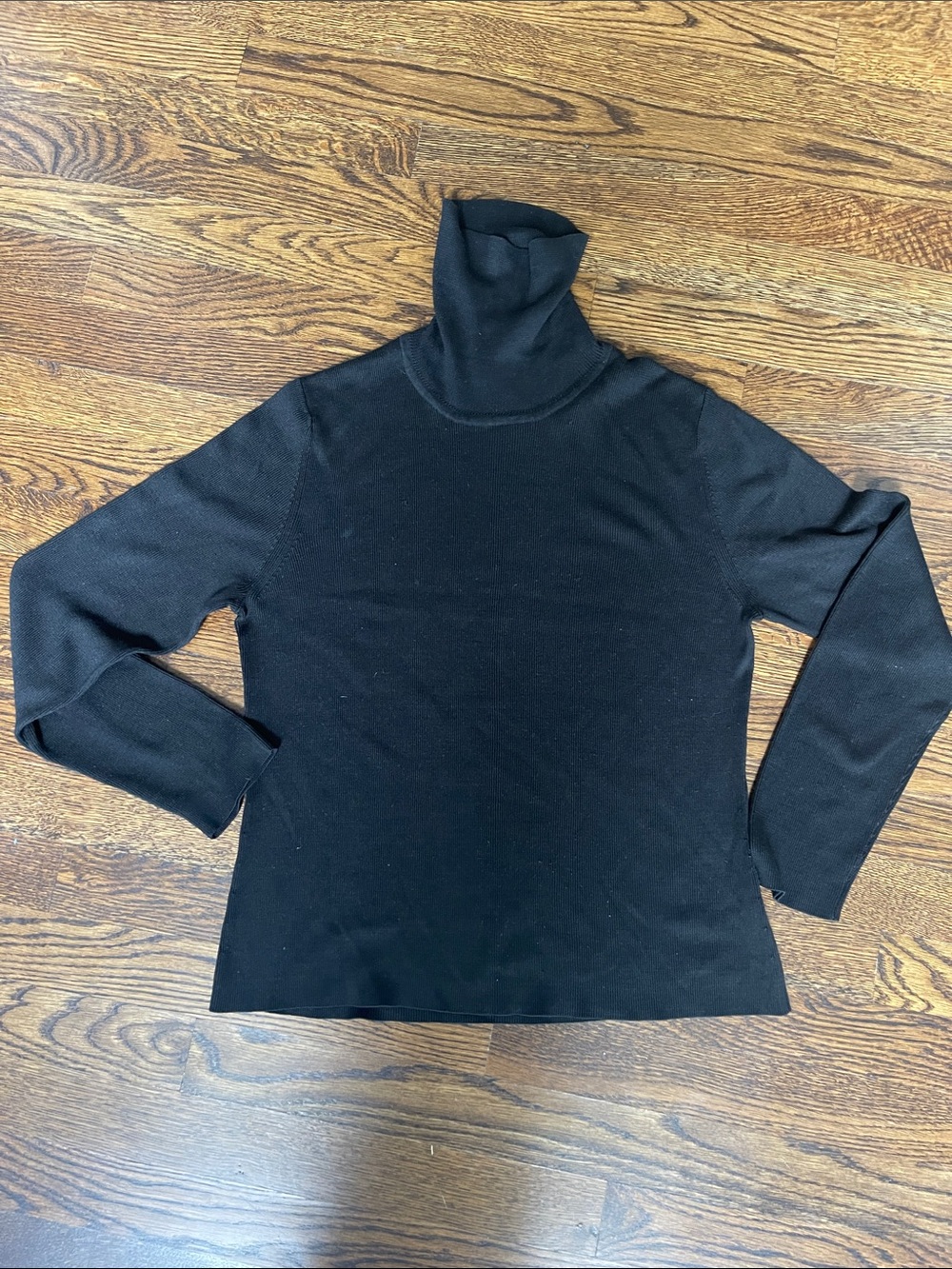 Vintage Ann Taylor Black Silk Turtleneck Sweater